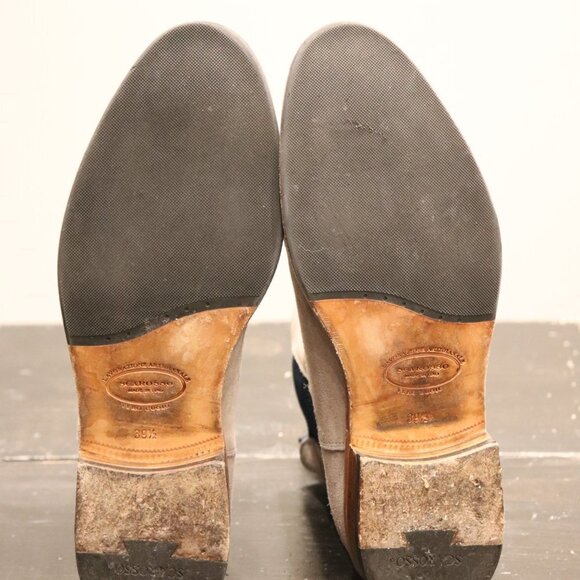 Scarosso Women's Size 38.5 US8 Gray Taupe Blue Giancarlo Chelsea Boots MSRP $495 - Picture 10 of 11